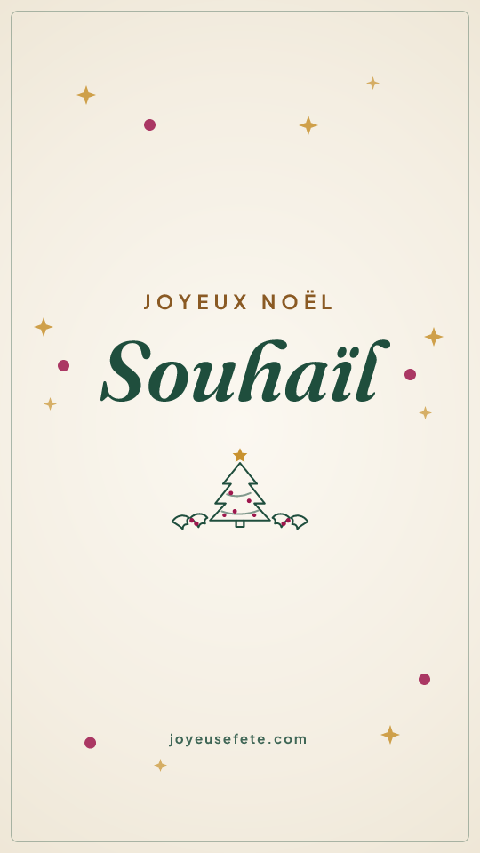 Image « Joyeux Noël Souhaïl » au format story