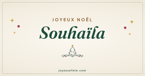 Image « Joyeux Noël Souhaïla » au format large