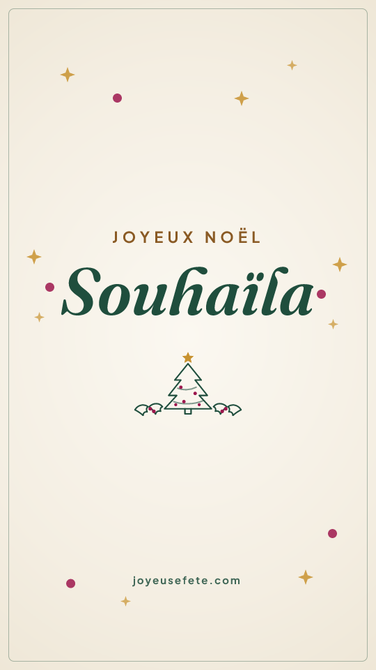Image « Joyeux Noël Souhaïla » au format story