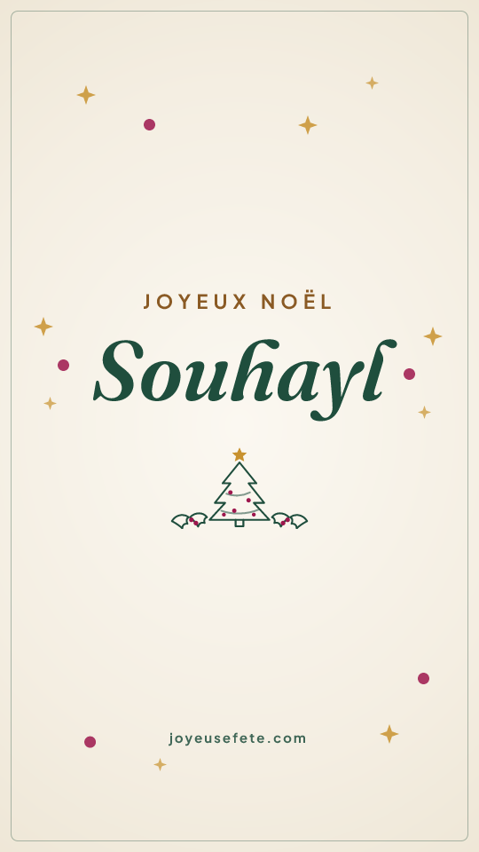 Image « Joyeux Noël Souhayl » au format story