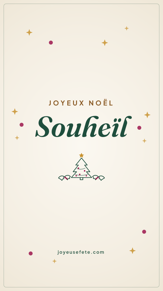 Image « Joyeux Noël Souheïl » au format story