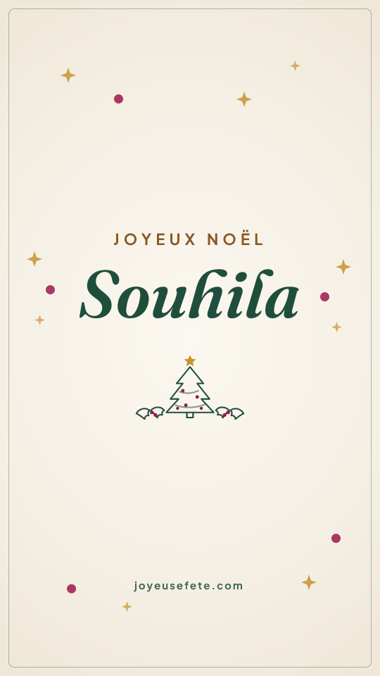 Image « Joyeux Noël Souhila » au format story
