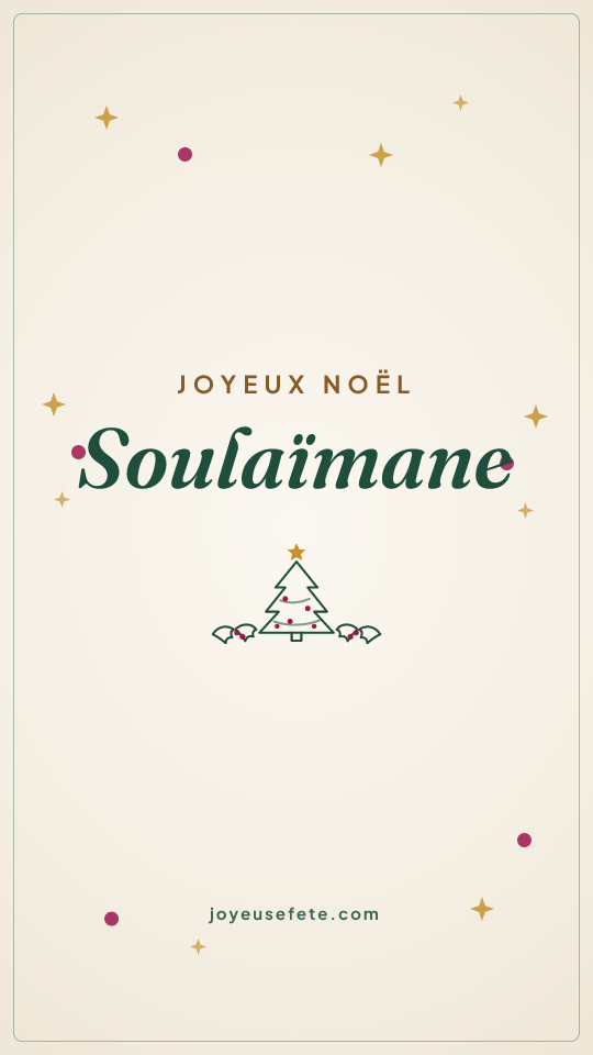 Image « Joyeux Noël Soulaïmane » au format story