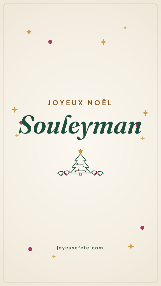 Image « Joyeux Noël Souleyman » au format story