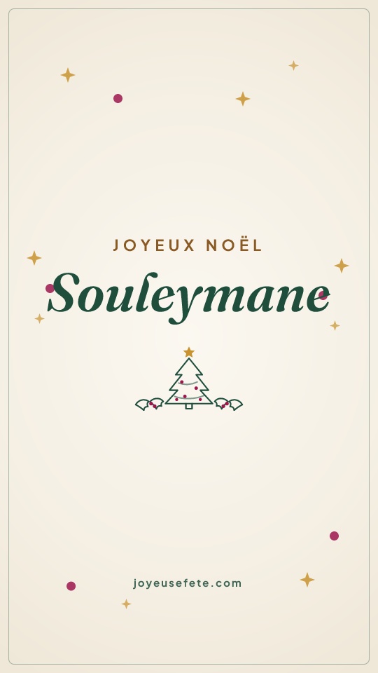 Image « Joyeux Noël Souleymane » au format story