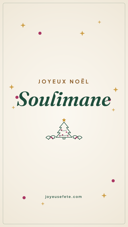 Image « Joyeux Noël Soulimane » au format story