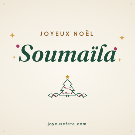 Image carrée « Joyeux Noël Soumaïla » pour WhatsApp