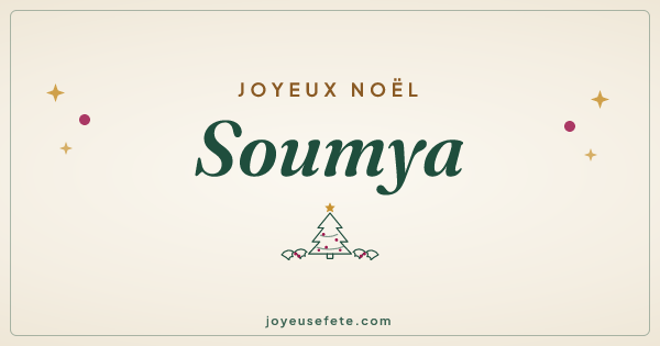 Image « Joyeux Noël Soumya » au format large