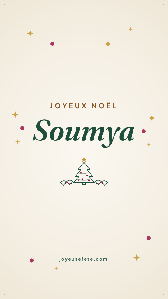 Image « Joyeux Noël Soumya » au format story