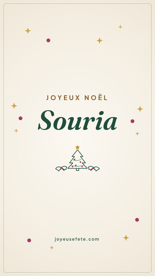 Image « Joyeux Noël Souria » au format story