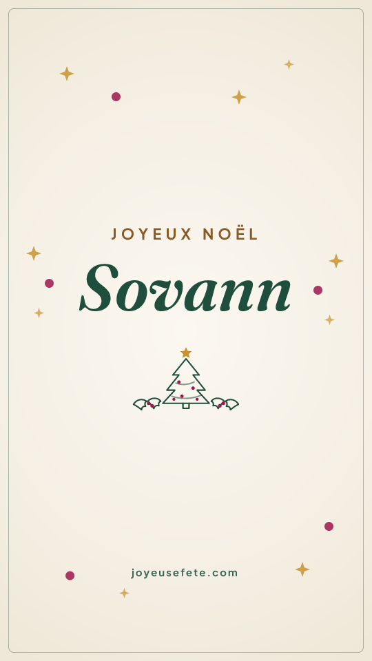 Image « Joyeux Noël Sovann » au format story