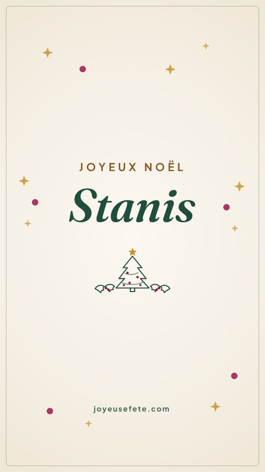 Image « Joyeux Noël Stanis » au format story