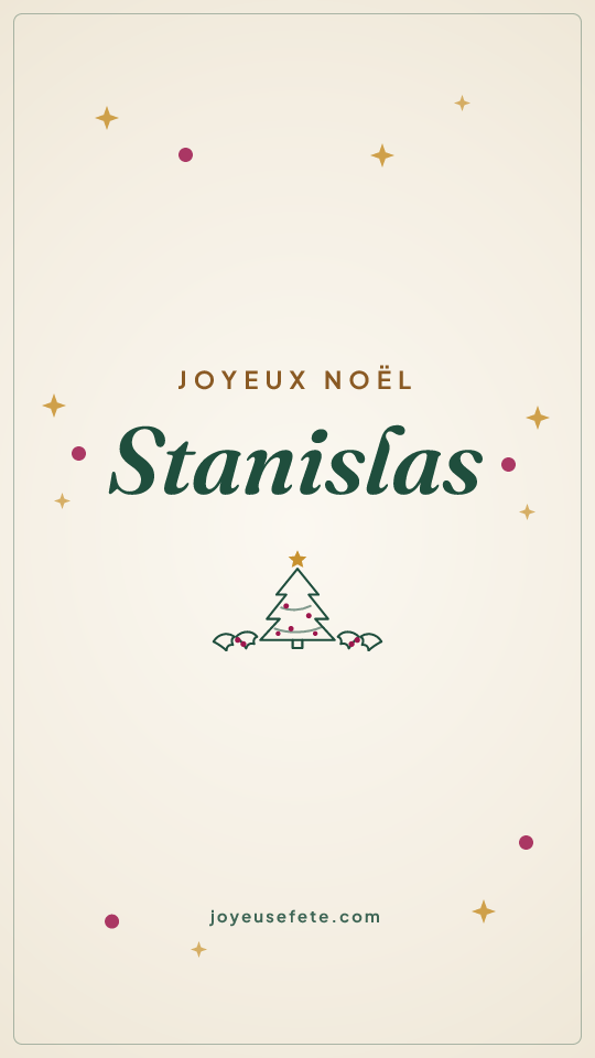 Image « Joyeux Noël Stanislas » au format story