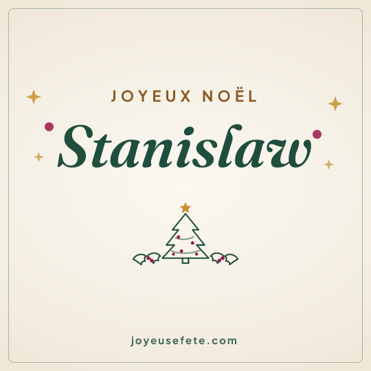 Image carrée « Joyeux Noël Stanislaw » pour WhatsApp