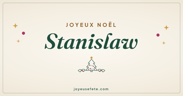 Image « Joyeux Noël Stanislaw » au format large