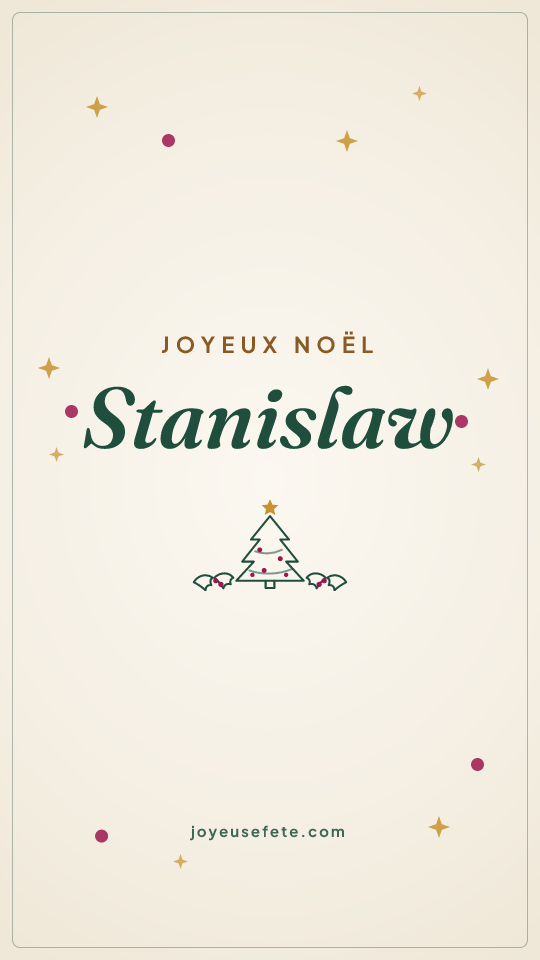 Image « Joyeux Noël Stanislaw » au format story