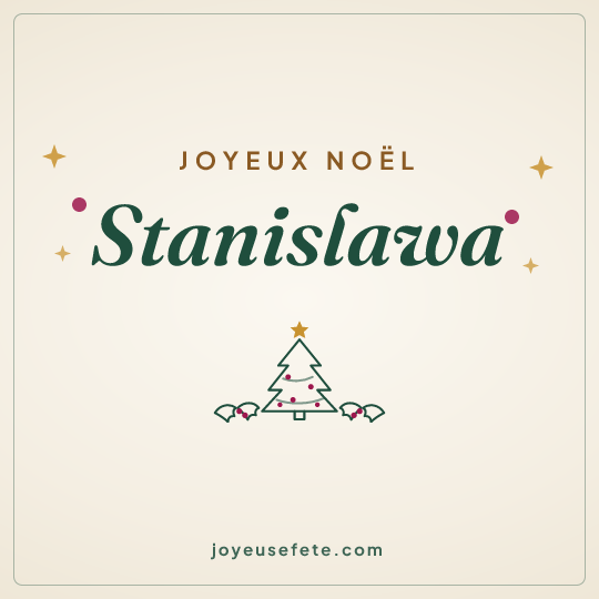 Image carrée « Joyeux Noël Stanislawa » pour WhatsApp