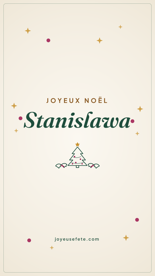 Image « Joyeux Noël Stanislawa » au format story