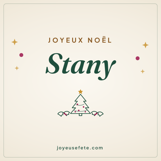 Image carrée « Joyeux Noël Stany » pour WhatsApp