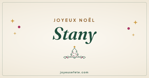 Image « Joyeux Noël Stany » au format large