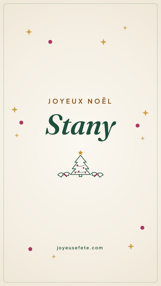Image « Joyeux Noël Stany » au format story