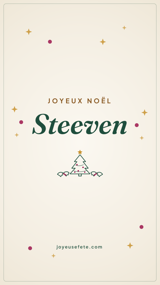 Image « Joyeux Noël Steeven » au format story