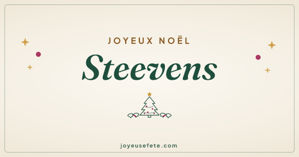 Image « Joyeux Noël Steevens » au format large