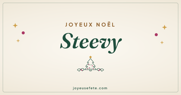 Image « Joyeux Noël Steevy » au format large