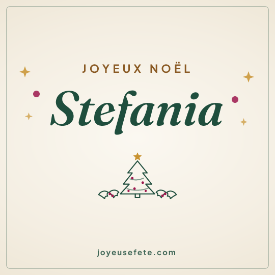 Image carrée « Joyeux Noël Stefania » pour WhatsApp