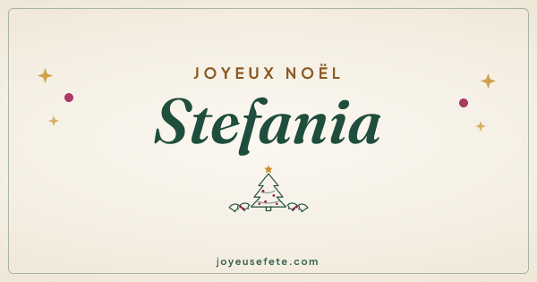 Image « Joyeux Noël Stefania » au format large
