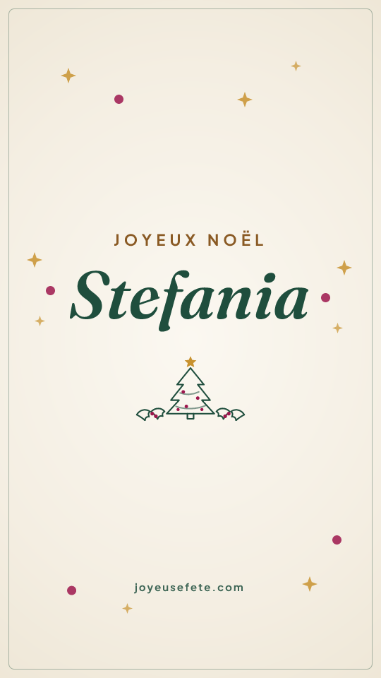 Image « Joyeux Noël Stefania » au format story