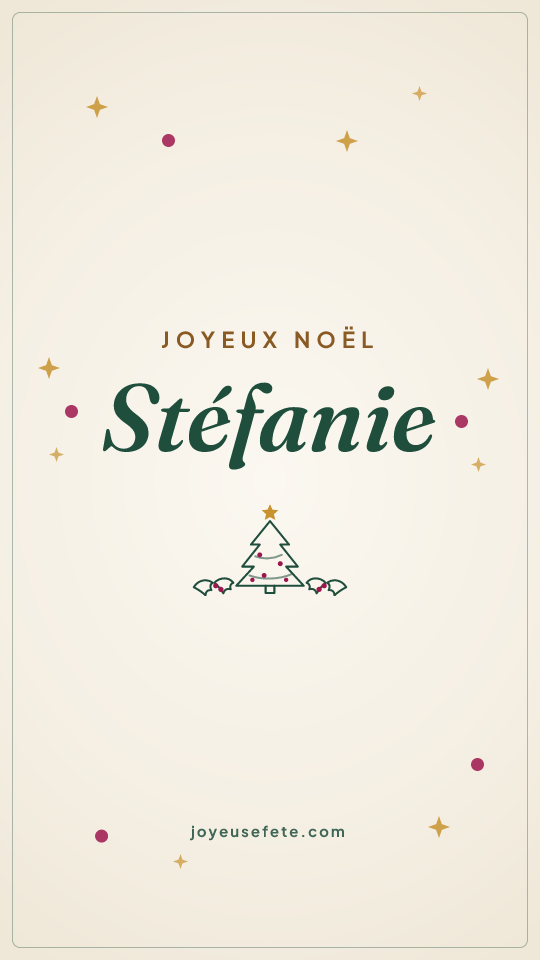 Image « Joyeux Noël Stéfanie » au format story