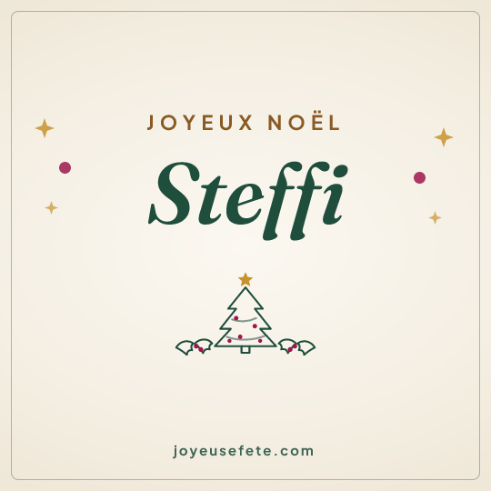 Image carrée « Joyeux Noël Steffi » pour WhatsApp