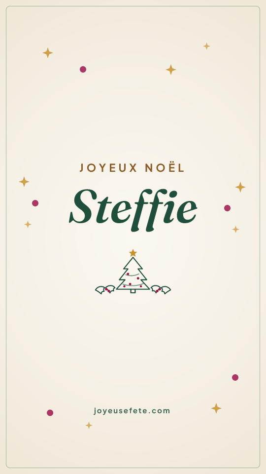 Image « Joyeux Noël Steffie » au format story