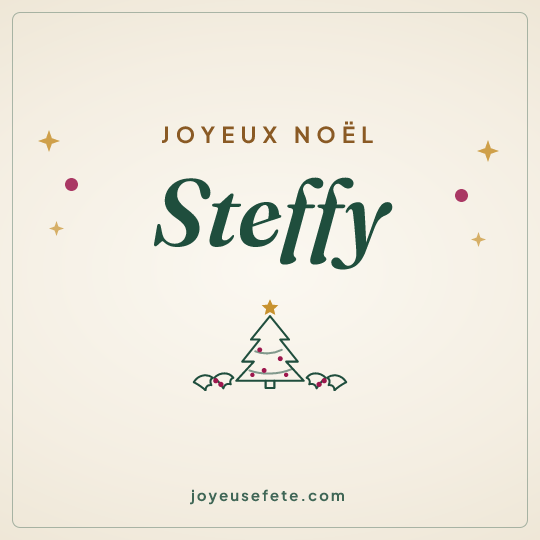 Image carrée « Joyeux Noël Steffy » pour WhatsApp