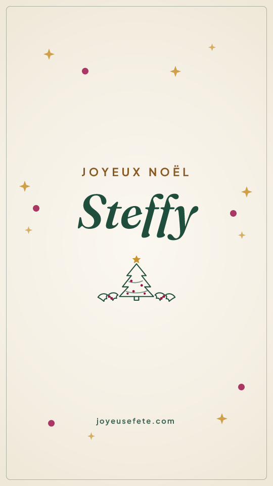Image « Joyeux Noël Steffy » au format story