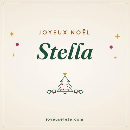 Image carrée « Joyeux Noël Stella » pour WhatsApp