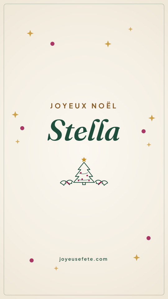 Image « Joyeux Noël Stella » au format story