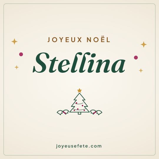 Image carrée « Joyeux Noël Stellina » pour WhatsApp