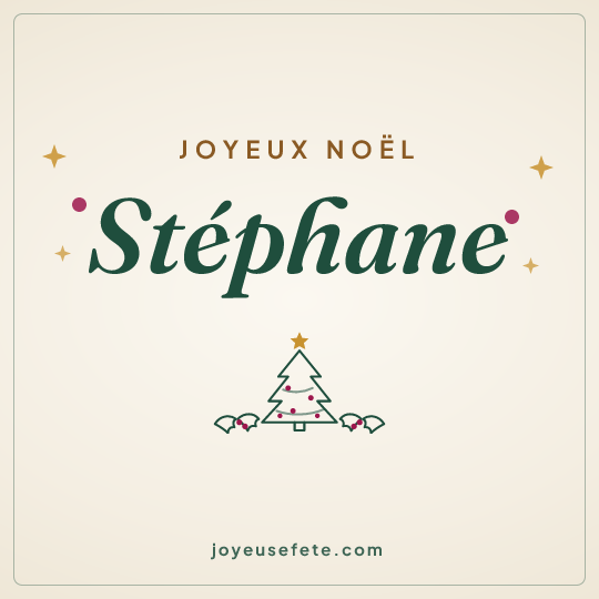 Image carrée « Joyeux Noël Stéphane » pour WhatsApp
