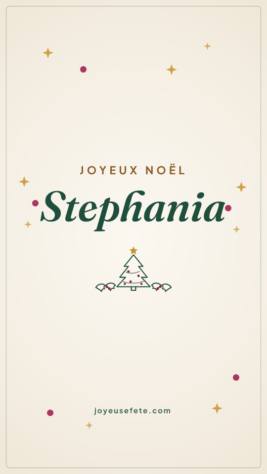 Image « Joyeux Noël Stephania » au format story