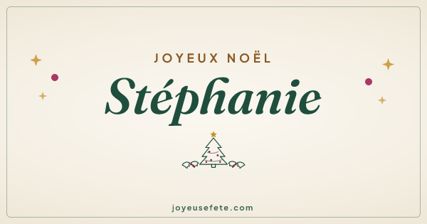 Image « Joyeux Noël Stéphanie » au format large