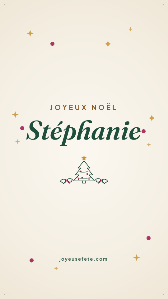 Image « Joyeux Noël Stéphanie » au format story
