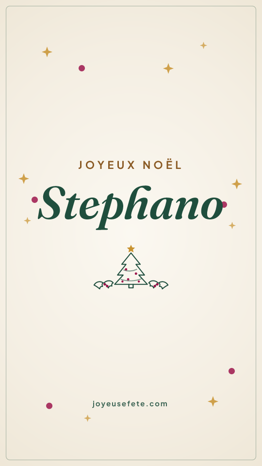 Image « Joyeux Noël Stephano » au format story