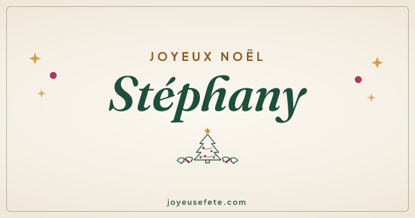Image « Joyeux Noël Stéphany » au format large