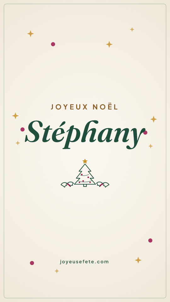 Image « Joyeux Noël Stéphany » au format story