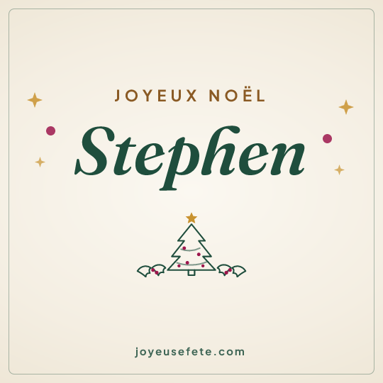 Image carrée « Joyeux Noël Stephen » pour WhatsApp