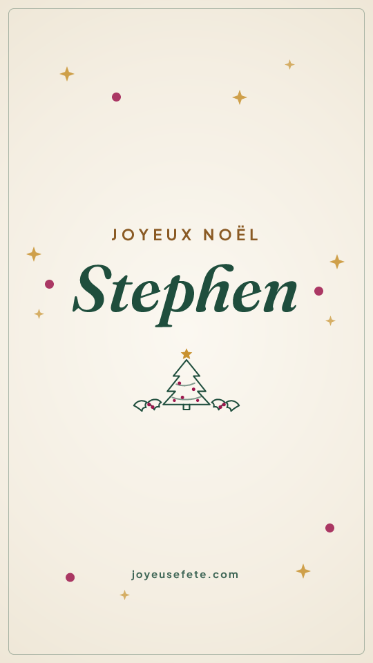 Image « Joyeux Noël Stephen » au format story