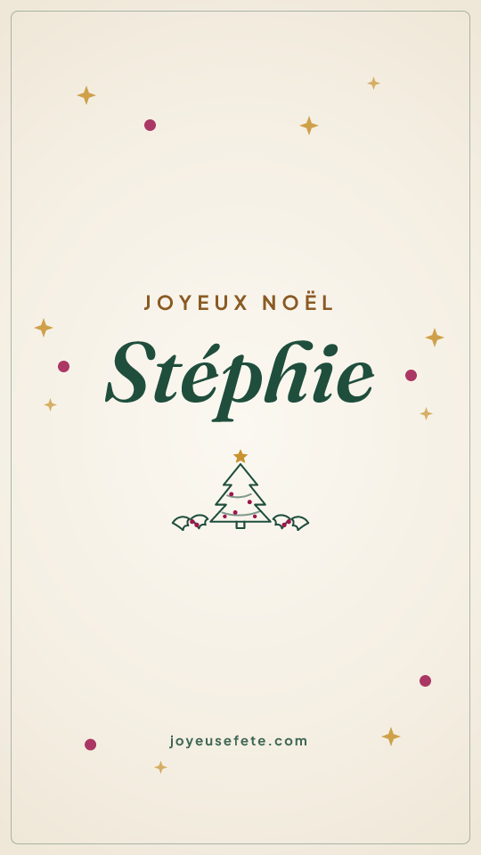 Image « Joyeux Noël Stéphie » au format story