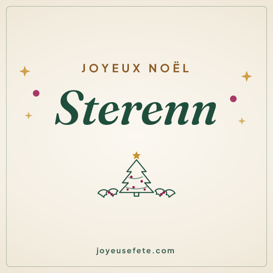 Image carrée « Joyeux Noël Sterenn » pour WhatsApp
